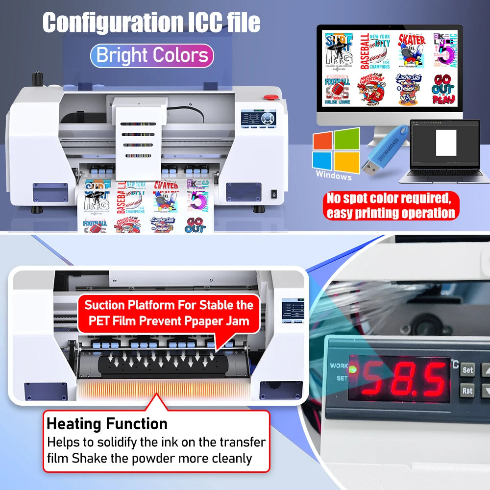 All in one Printer for Clother Tshirt DTF Printing Machine