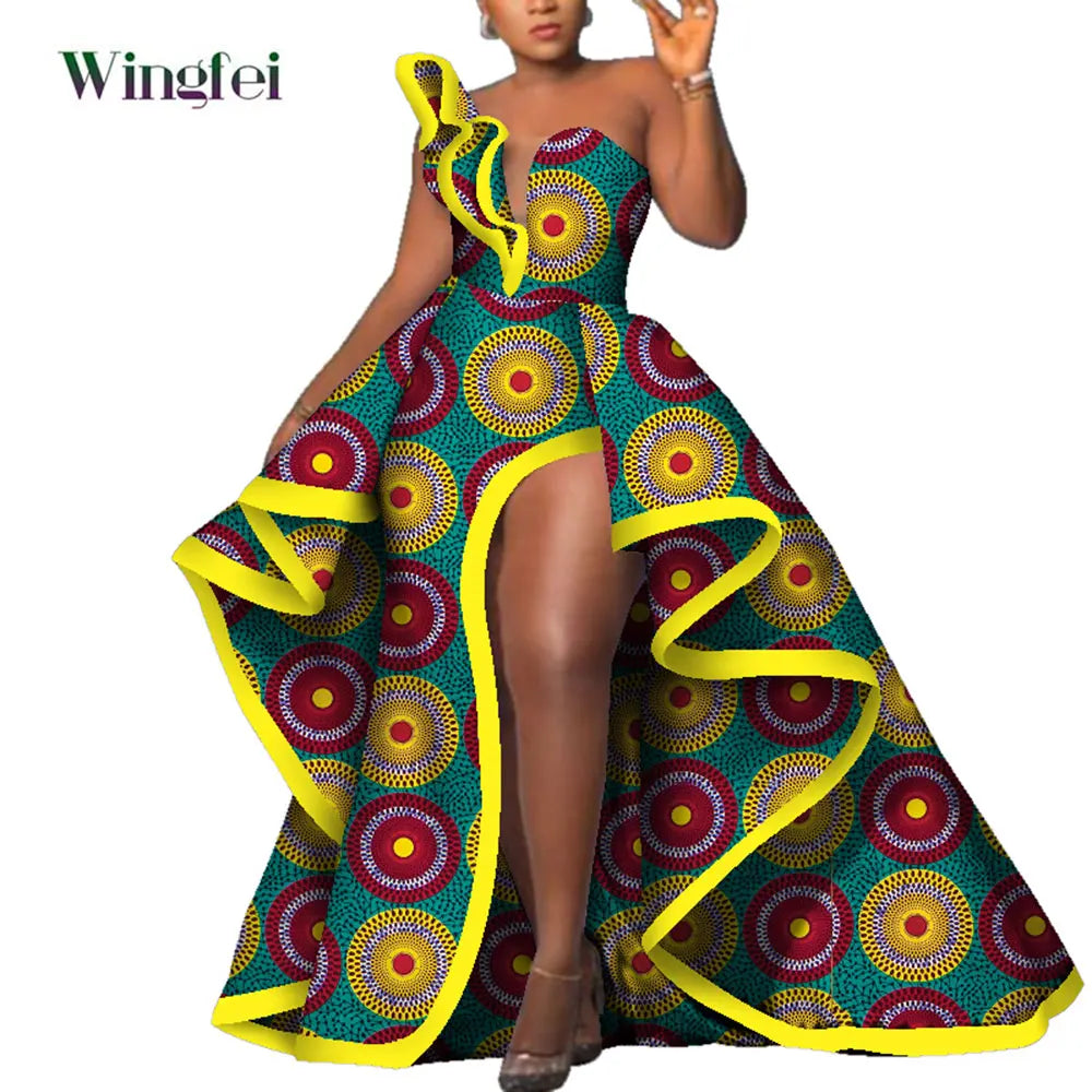 Dashiki African Mermaid Dress, Ankara Gown, African maxi mermaid, African prom dress, African prom 2024