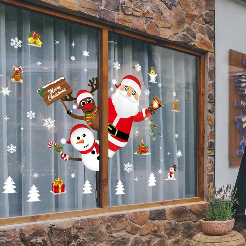 Christmas Wall & Window Stickers β Merry Christmas 2025 Home Decorations, Xmas Ornaments & New Year 2026 Gift