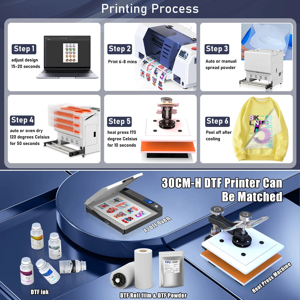 All in one Printer for Clother Tshirt DTF Printing Machine
