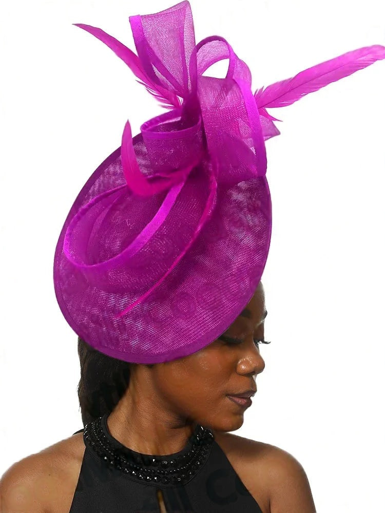 Femme Mariage Fascinator Hat β Elegant Feather Headpiece for Women, Formal Wedding, Church, Tea Party & Kentucky Derby