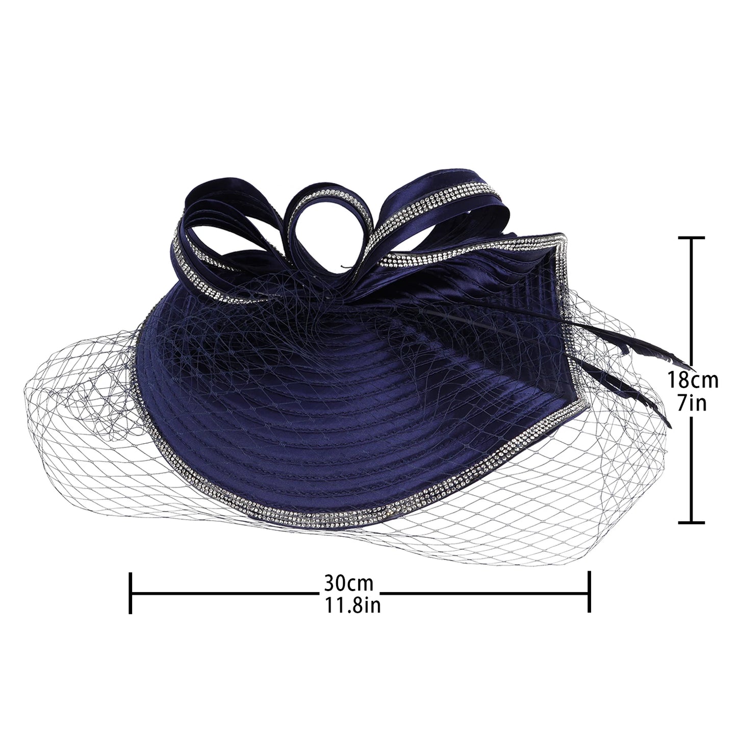 Fascinator Hat β Luxury Satin Church Hat for Ascot Races, Derby, Themed Parties & Bridal Headband