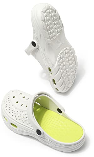 Women and Men Orthopedic Clogs Arch Support Garden Shoes Sandals Slippers with Plantar Fasciitis Feet Insoles,Sweet Pink,9.5-10.5 Women/7.5-8.5 Men