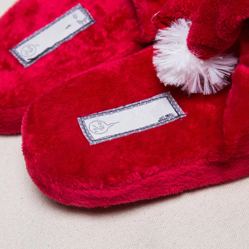 Winter Christmas Home Slippers β Custom Furry Indoor Shoes for Men & Women, Cute & Funny Unisex Gift