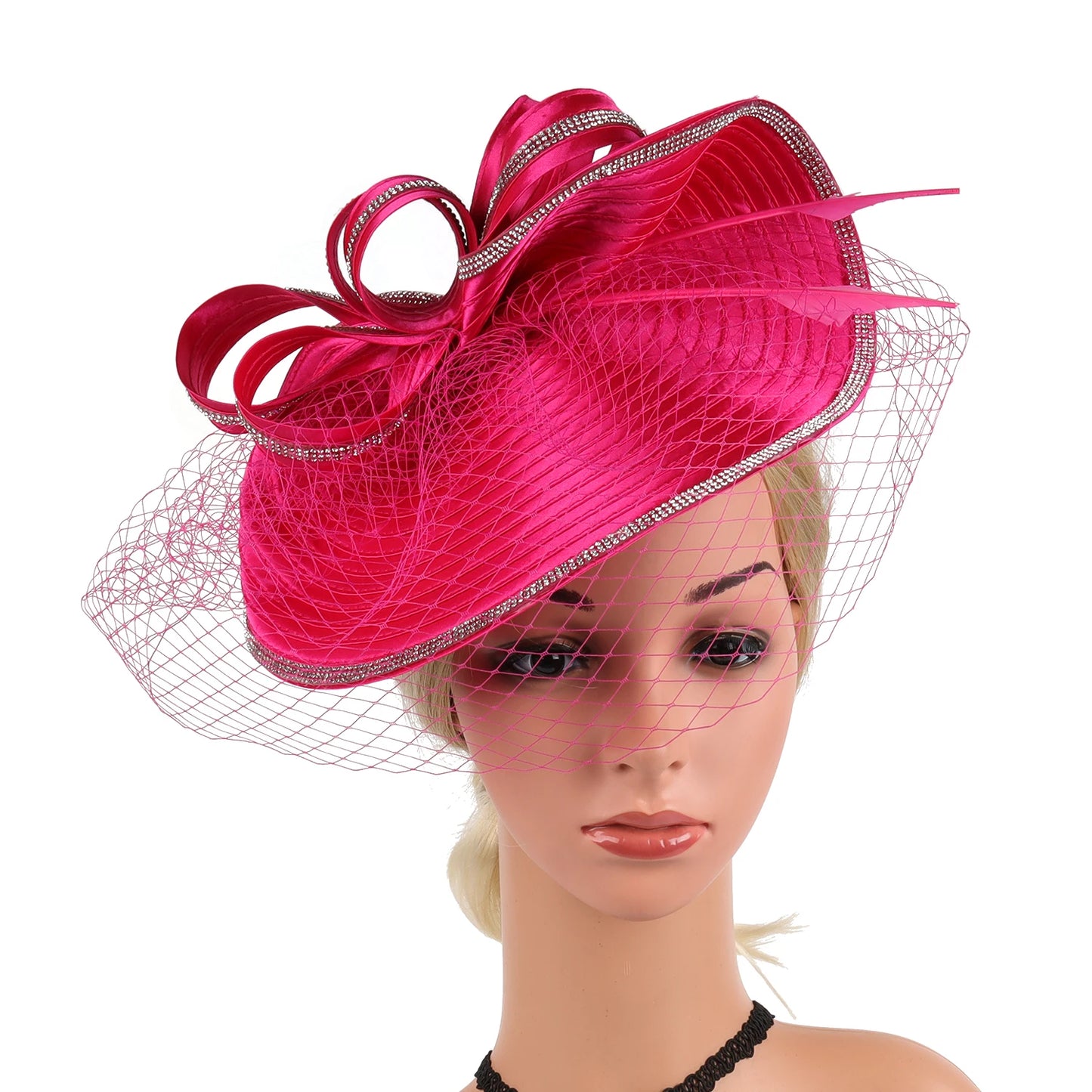 Fascinator Hat β Luxury Satin Church Hat for Ascot Races, Derby, Themed Parties & Bridal Headband