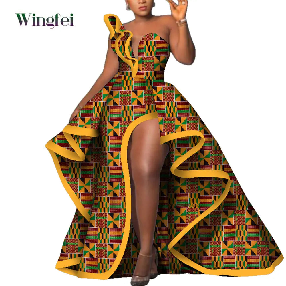 Dashiki African Mermaid Dress, Ankara Gown, African maxi mermaid, African prom dress, African prom 2024