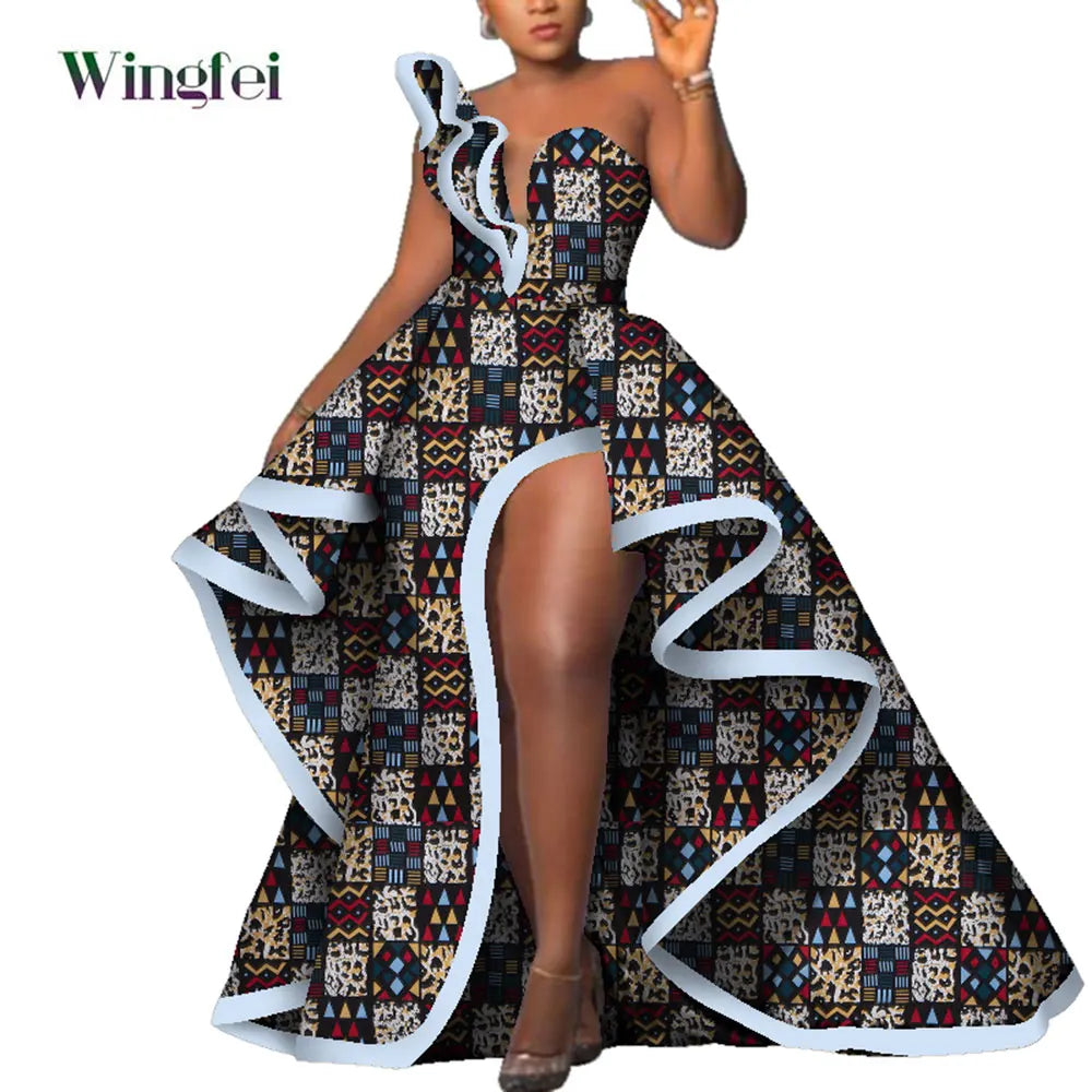 Dashiki African Mermaid Dress, Ankara Gown, African maxi mermaid, African prom dress, African prom 2024