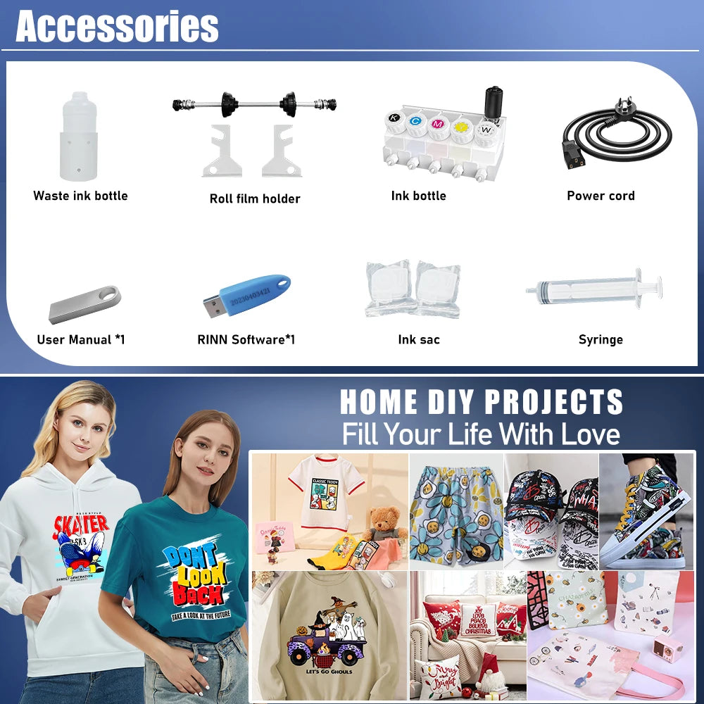All in one Printer for Clother Tshirt DTF Printing Machine