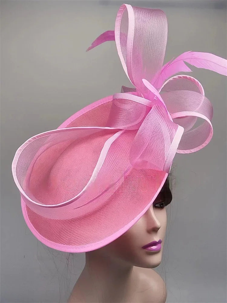 Femme Mariage Fascinator Hat β Elegant Feather Headpiece for Women, Formal Wedding, Church, Tea Party & Kentucky Derby