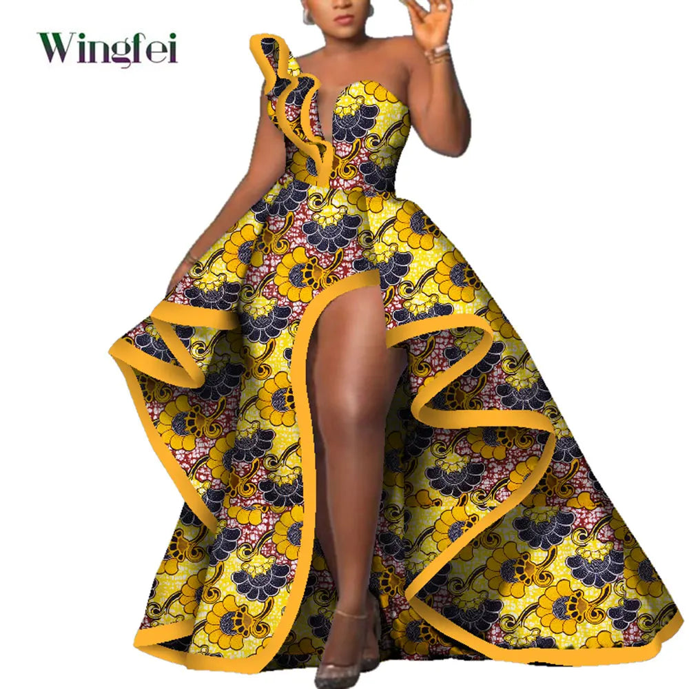 Dashiki African Mermaid Dress, Ankara Gown, African maxi mermaid, African prom dress, African prom 2024