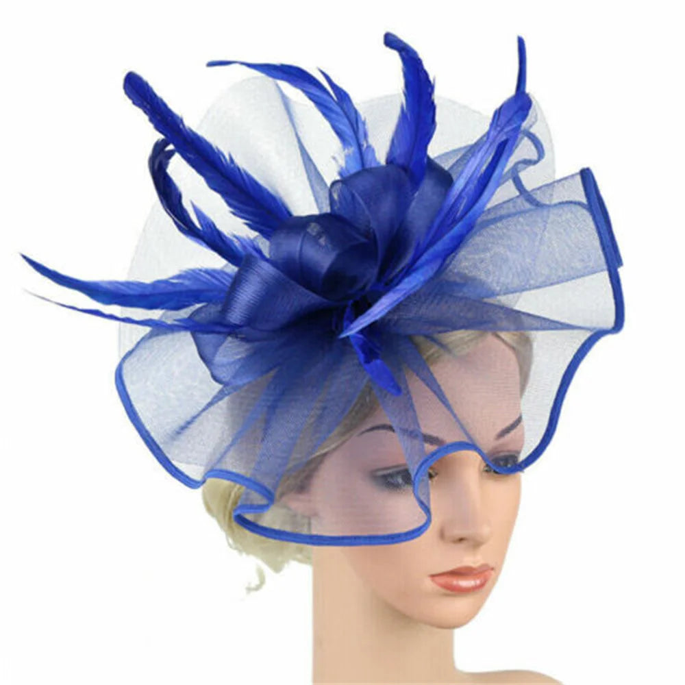 Women’s Big Flower Fascinator Hat – Elegant Kentucky Derby, Royal Ascot, Church & Bridal Tea Party Headband