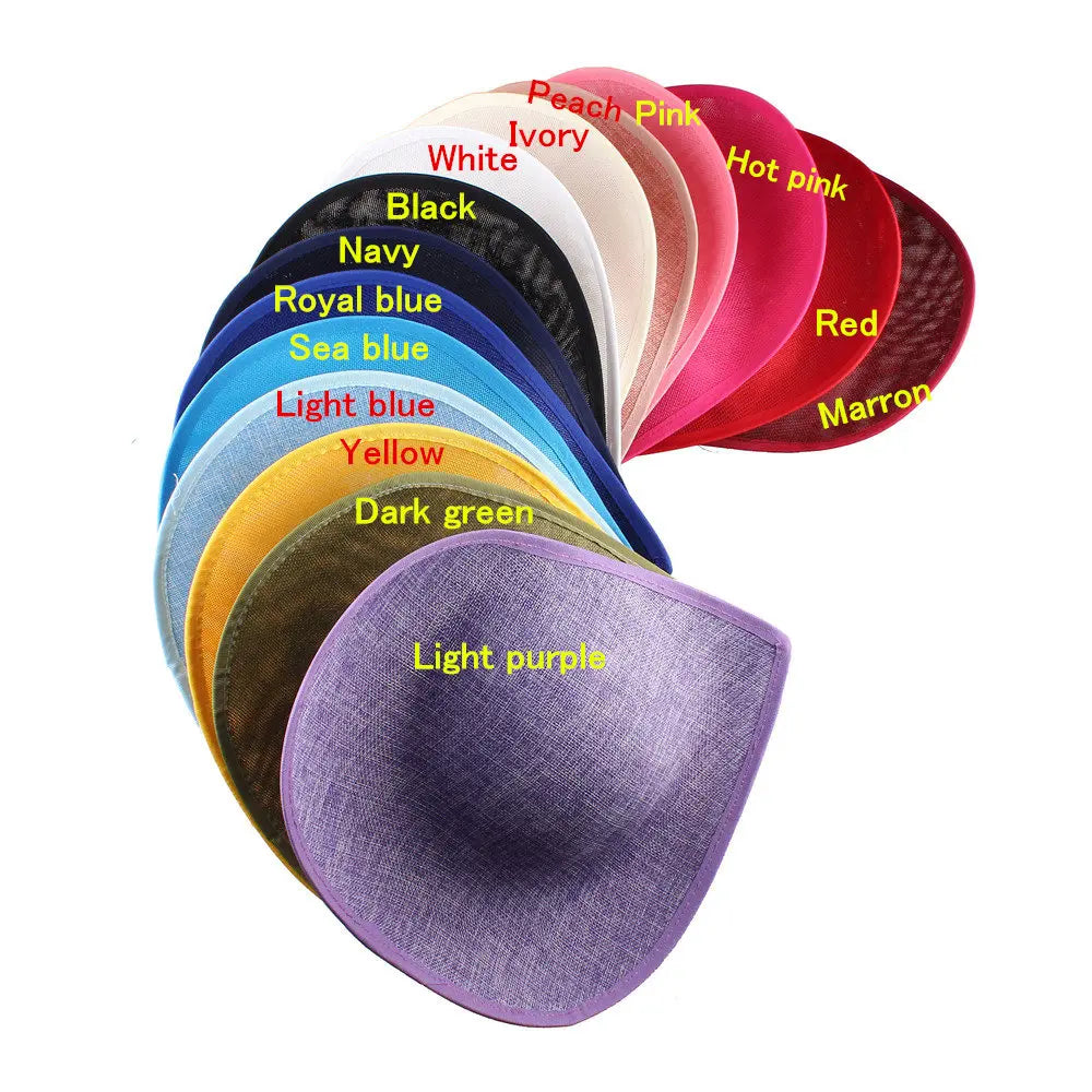 30CM Dark Green Imitation Sinamay Fascinator Base – DIY Wedding Hat, Church, Derby & Cocktail Headwear