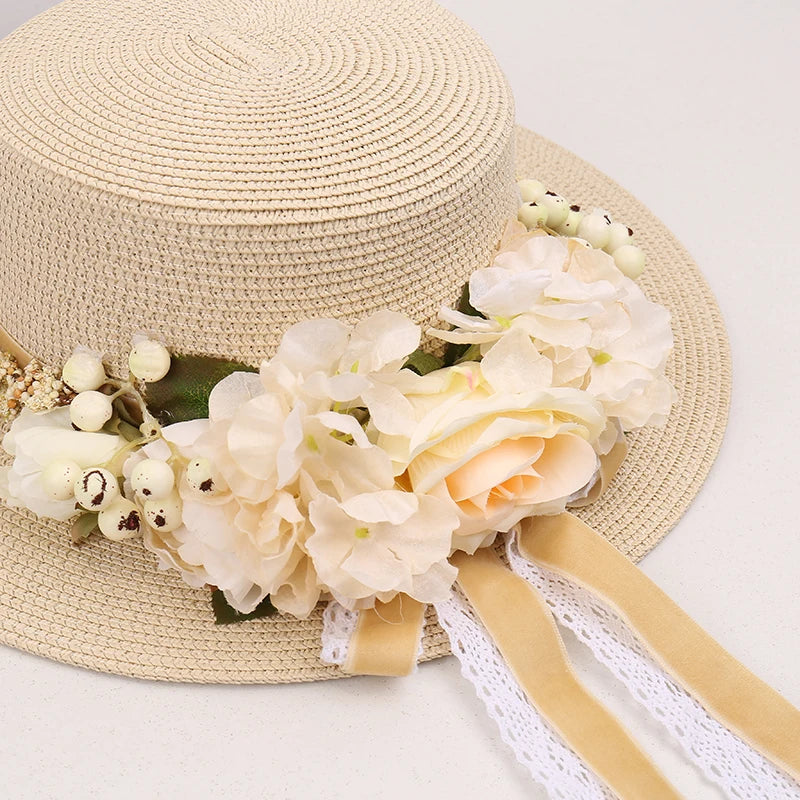 Floral UV Protection Sun Hat – Breathable Wide Brim Summer Beach Cap for Travel, Vacation & Outdoor Activities (Unisex)