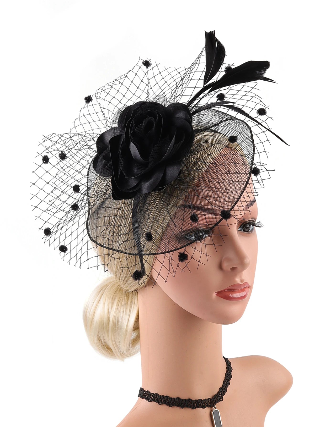Elegant Multicolour Flower Feather Fascinator – Women’s Tea Party, Derby, Wedding & Cocktail Mesh Headpiece with Clip & Headband