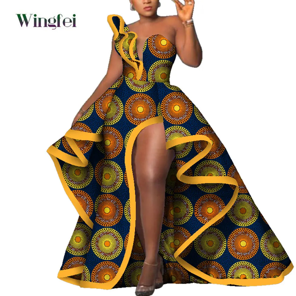 Dashiki African Mermaid Dress, Ankara Gown, African maxi mermaid, African prom dress, African prom 2024