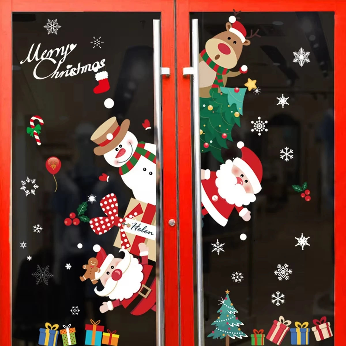 Christmas Wall & Window Stickers β Merry Christmas 2025 Home Decorations, Xmas Ornaments & New Year 2026 Gift