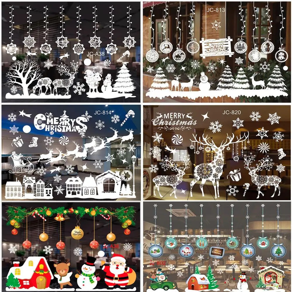 Christmas Wall & Window Stickers β Merry Christmas 2025 Home Decorations, Xmas Ornaments & New Year 2026 Gift