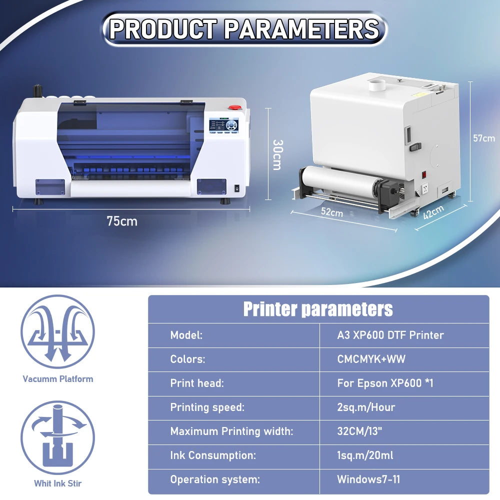 All in one Printer for Clother Tshirt DTF Printing Machine
