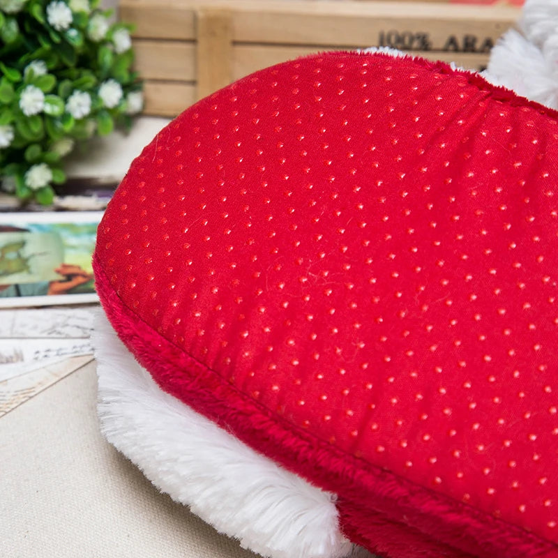 Winter Christmas Home Slippers β Custom Furry Indoor Shoes for Men & Women, Cute & Funny Unisex Gift