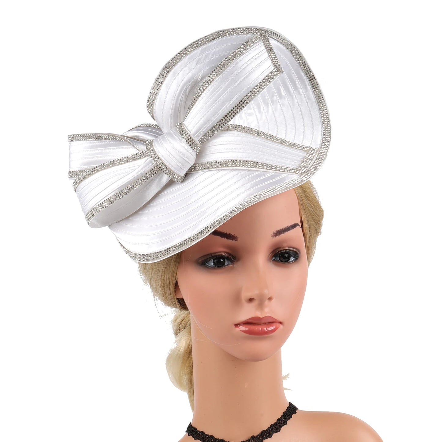 Fascinator Hat β Luxury Satin Church Hat for Ascot Races, Derby, Themed Parties & Bridal Headband
