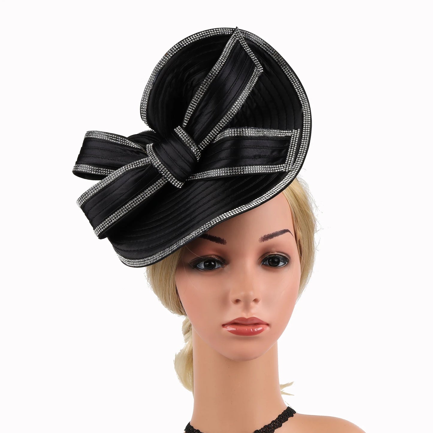 Fascinator Hat β Luxury Satin Church Hat for Ascot Races, Derby, Themed Parties & Bridal Headband
