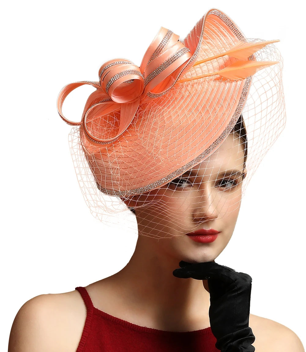 Fascinator Hat β Luxury Satin Church Hat for Ascot Races, Derby, Themed Parties & Bridal Headband