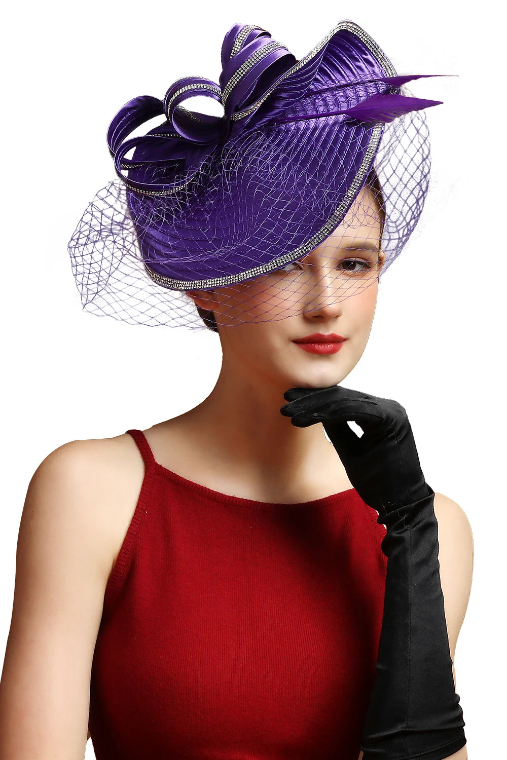 Fascinator Hat β Luxury Satin Church Hat for Ascot Races, Derby, Themed Parties & Bridal Headband