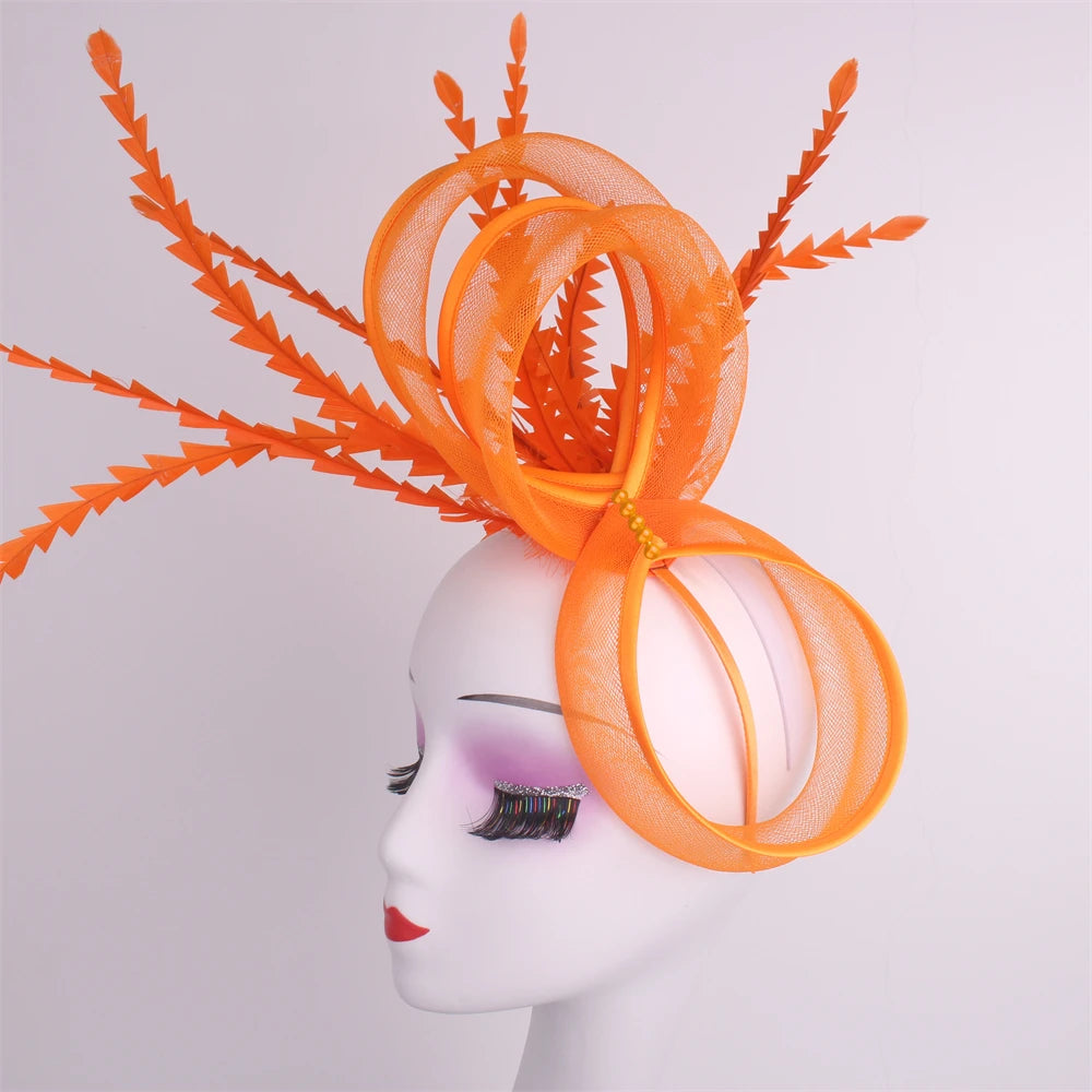 Women's Elegant Bow Fascinator β Feather Pillbox Hat with Veil for Weddings, Parties, Derby & Bridal Headwear