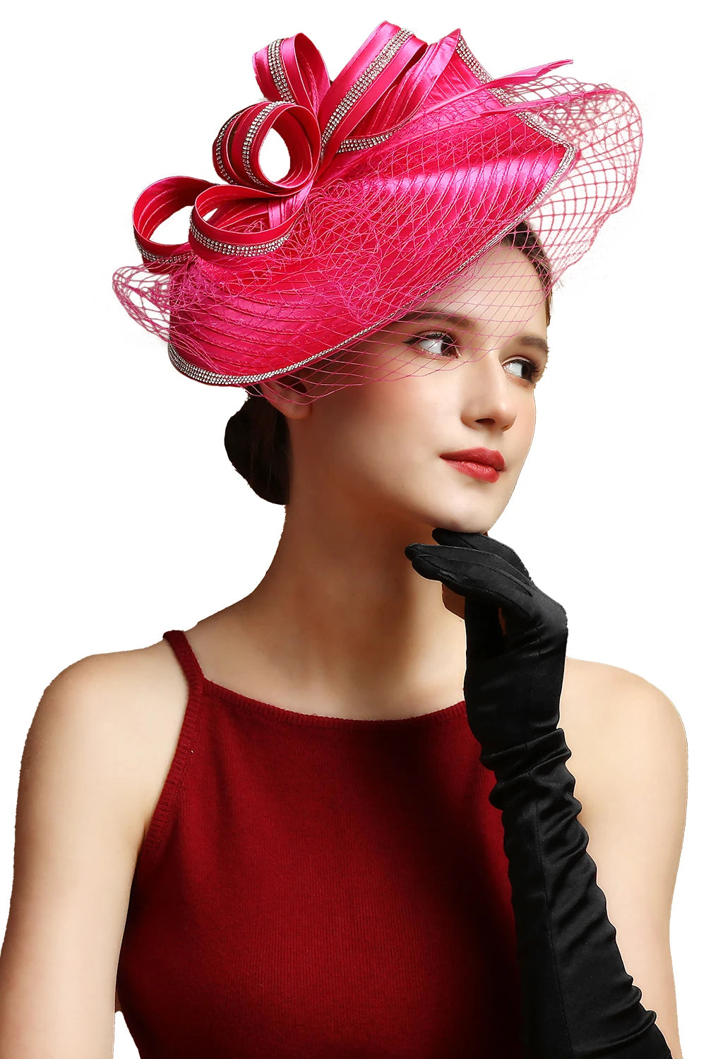 Fascinator Hat β Luxury Satin Church Hat for Ascot Races, Derby, Themed Parties & Bridal Headband