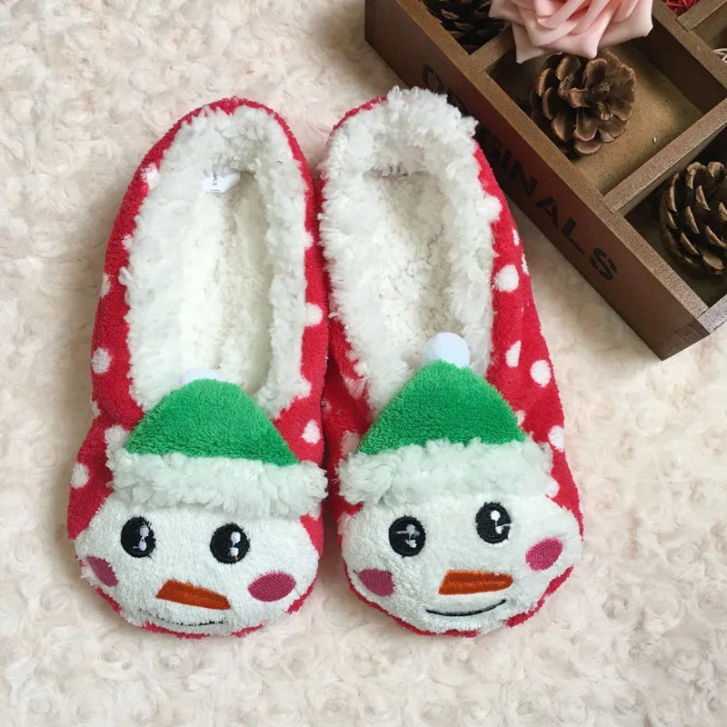 Fluffy Christmas House Slipper Socks β Kawaii Plush Winter Shoes, Cozy Cotton Anti-Skid Indoor Footwear for Women 2025