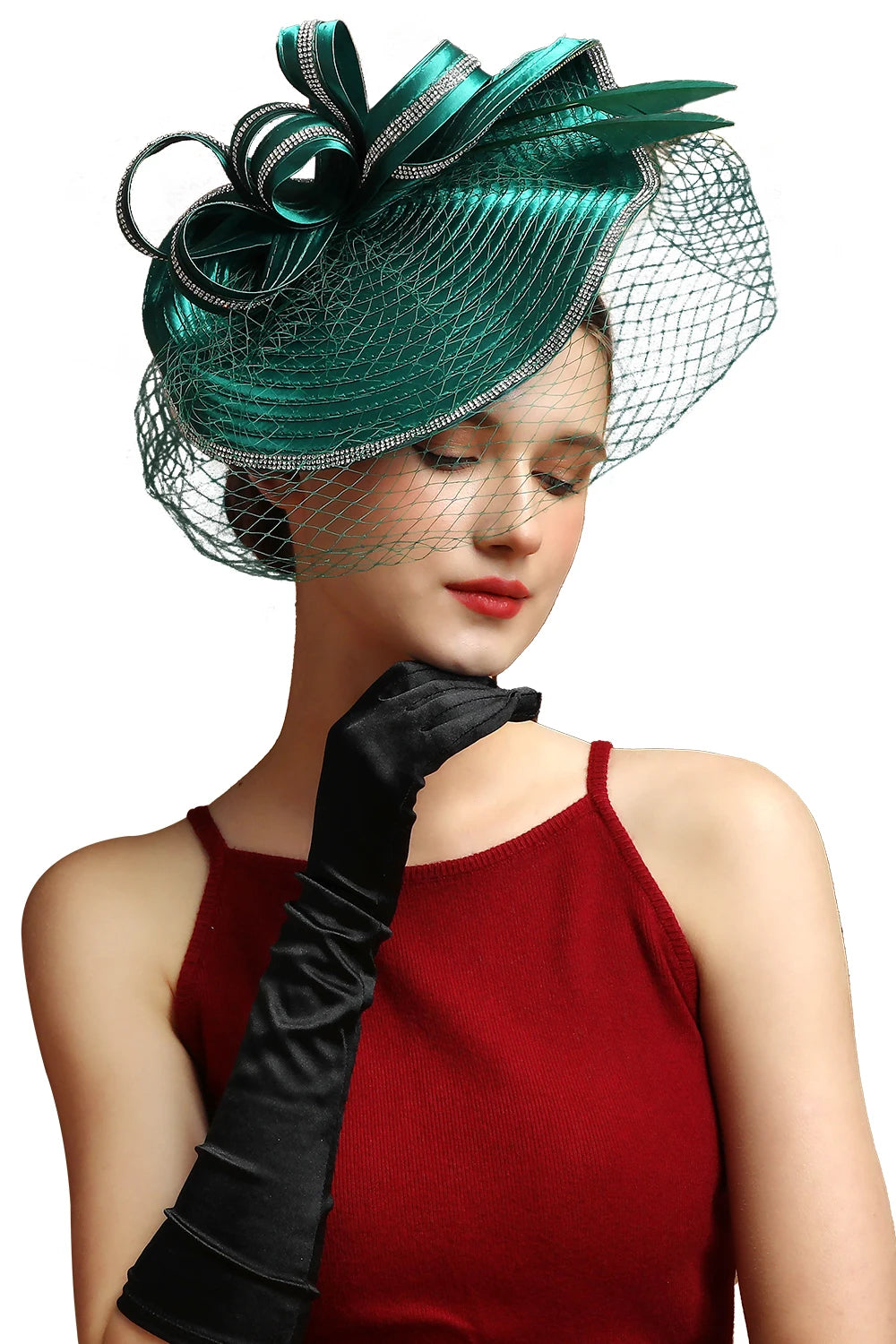 Fascinator Hat β Luxury Satin Church Hat for Ascot Races, Derby, Themed Parties & Bridal Headband