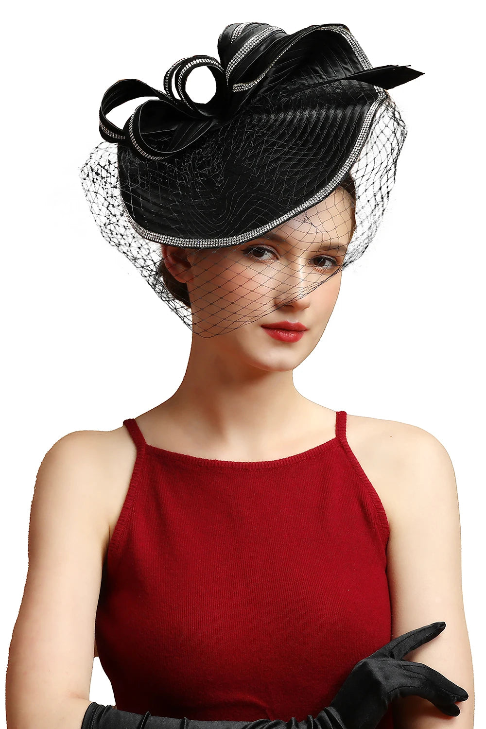 Fascinator Hat β Luxury Satin Church Hat for Ascot Races, Derby, Themed Parties & Bridal Headband