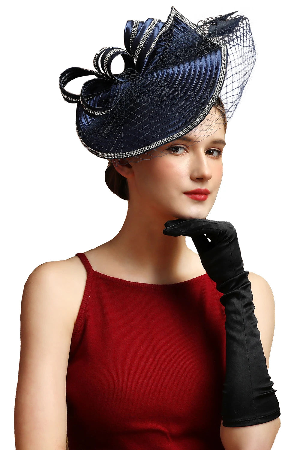 Fascinator Hat β Luxury Satin Church Hat for Ascot Races, Derby, Themed Parties & Bridal Headband
