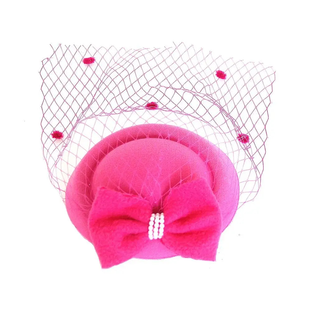 Elegant Bowknot Fascinator Hat β Wedding & Fashion Hair Accessory, Felt Headband with Hair Claw for Brides & Events