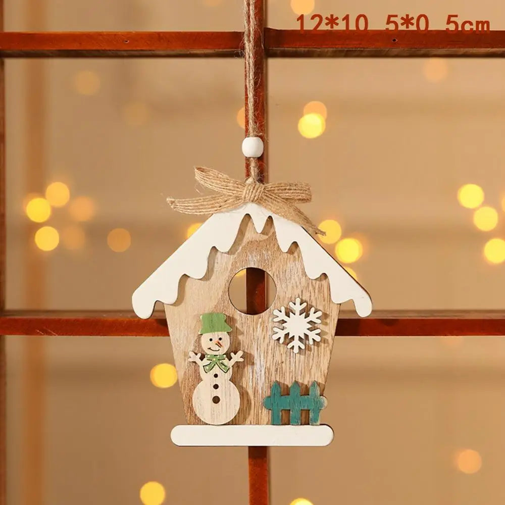 2025 Wooden Christmas Door Hanging Ornaments โ Festive Wall & Door Decor for Home, Merry Christmas & Happy New Year