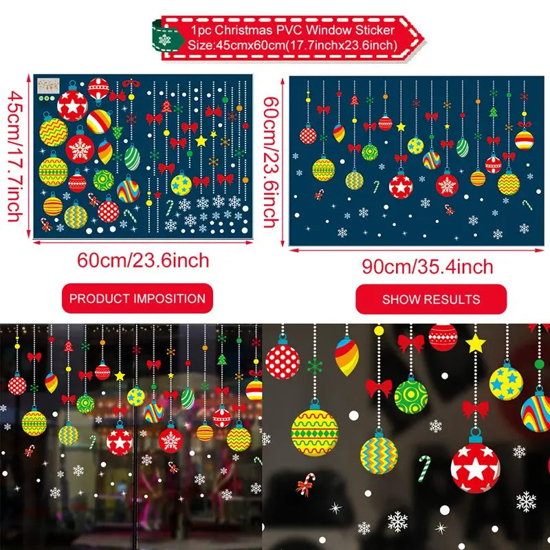 Christmas Wall & Window Stickers β Merry Christmas 2025 Home Decorations, Xmas Ornaments & New Year 2026 Gift