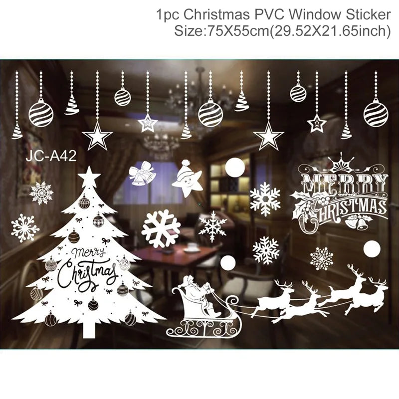 Christmas Wall & Window Stickers β Merry Christmas 2025 Home Decorations, Xmas Ornaments & New Year 2026 Gift