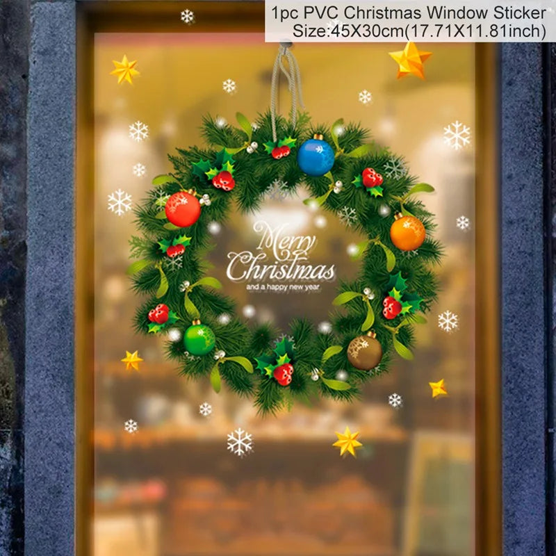 Christmas Wall & Window Stickers β Merry Christmas 2025 Home Decorations, Xmas Ornaments & New Year 2026 Gift
