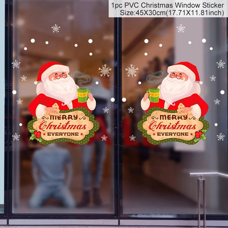 Christmas Wall & Window Stickers β Merry Christmas 2025 Home Decorations, Xmas Ornaments & New Year 2026 Gift