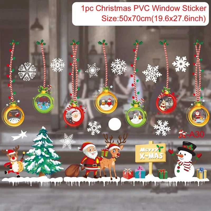 Christmas Wall & Window Stickers β Merry Christmas 2025 Home Decorations, Xmas Ornaments & New Year 2026 Gift
