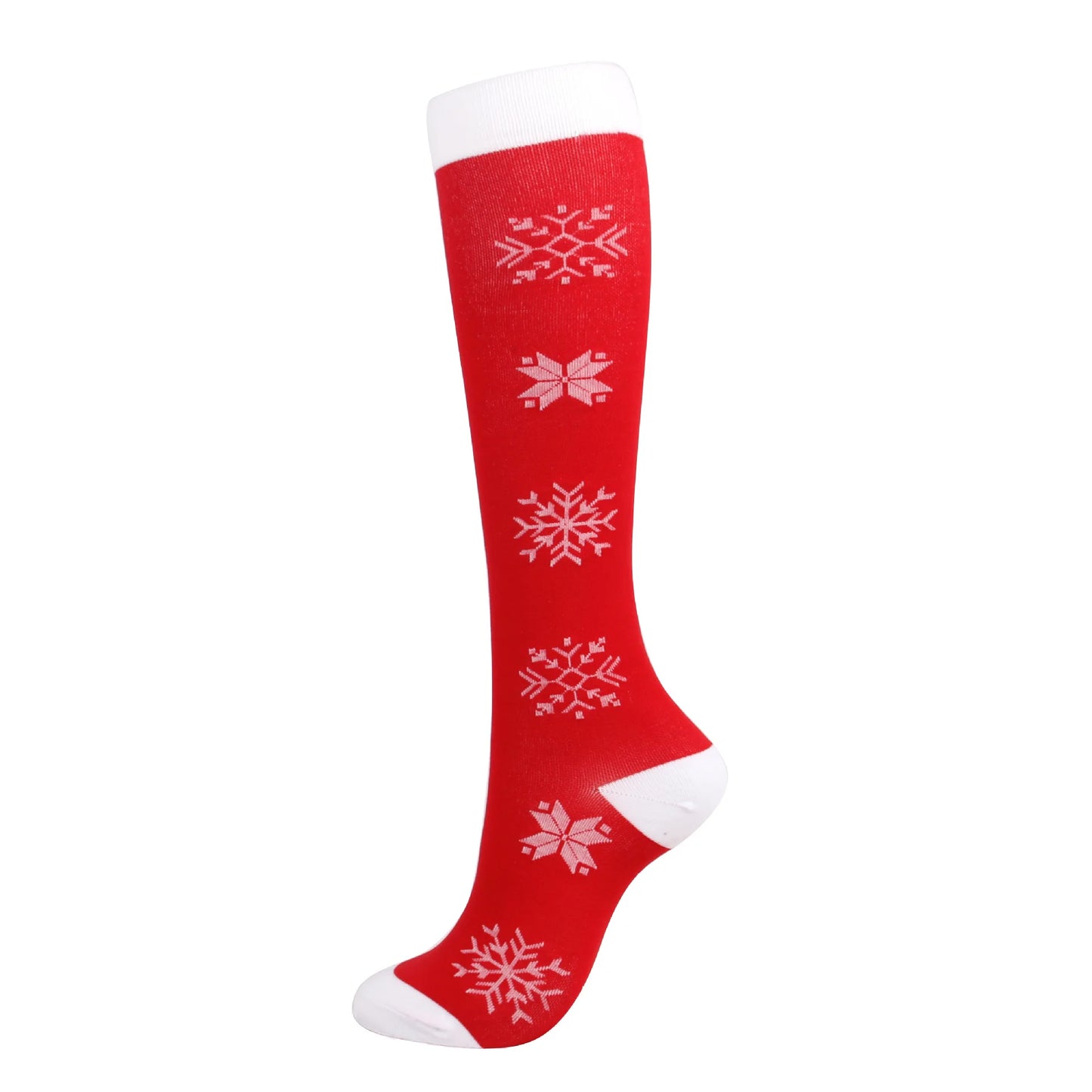 Christmas Compression Socks β Festive Santa & Tree Design Stockings for Men & Women, Winter Support & Varicose Vein Relief