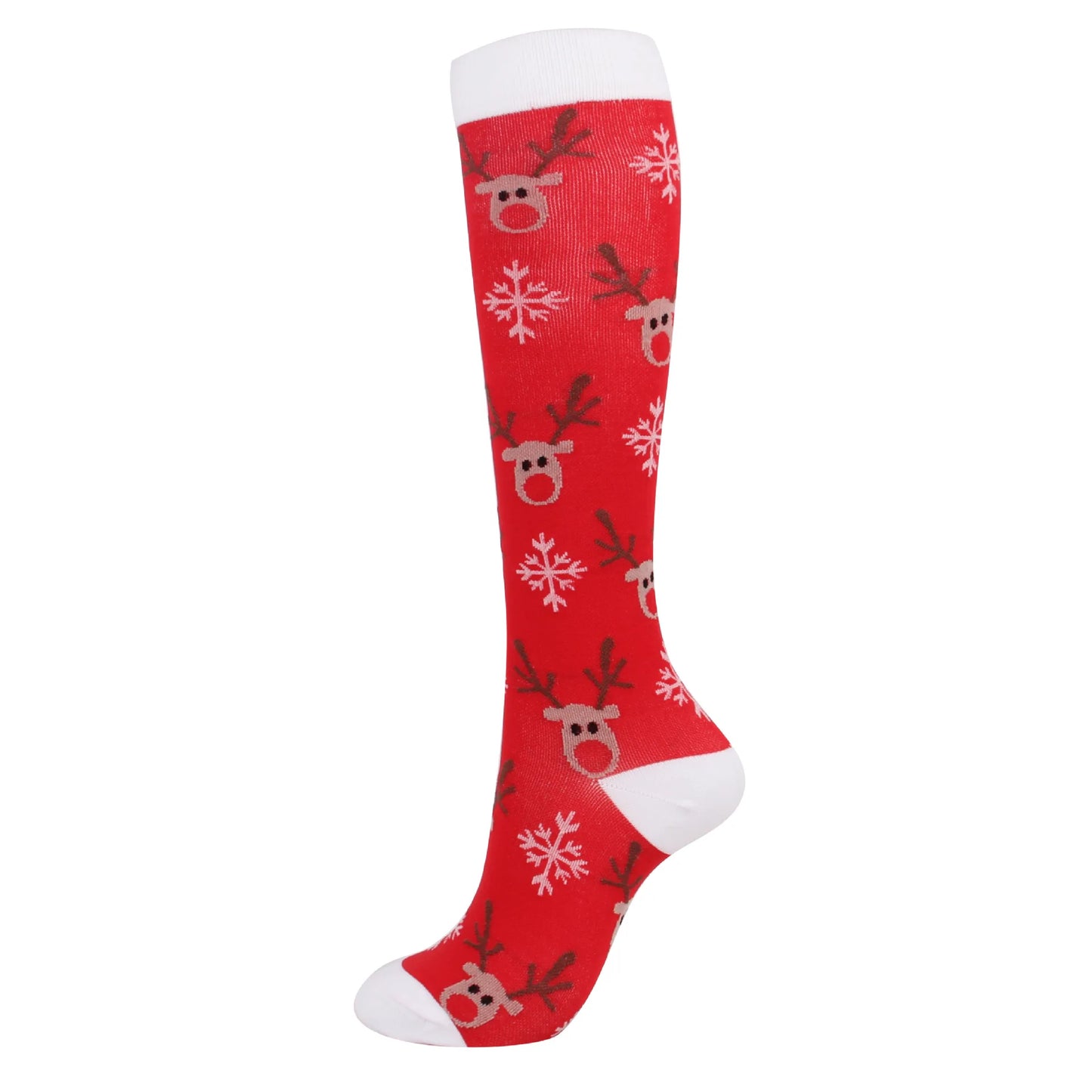 Christmas Compression Socks β Festive Santa & Tree Design Stockings for Men & Women, Winter Support & Varicose Vein Relief