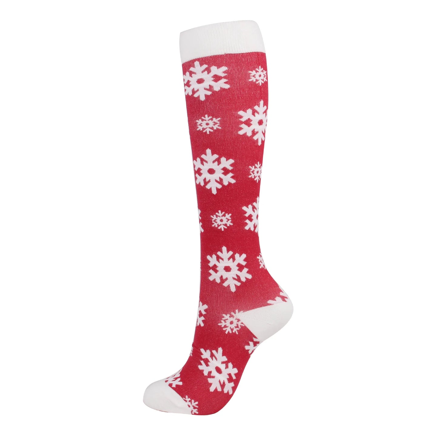 Christmas Compression Socks β Festive Santa & Tree Design Stockings for Men & Women, Winter Support & Varicose Vein Relief