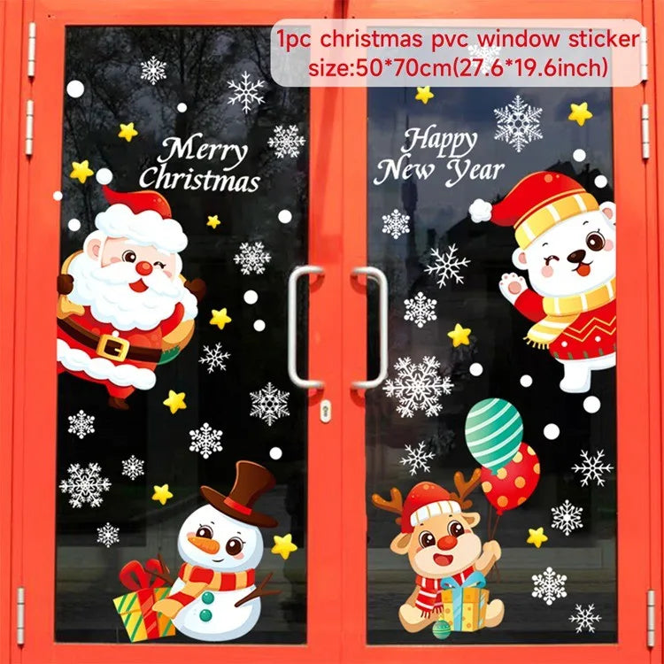 Christmas Wall & Window Stickers β Merry Christmas 2025 Home Decorations, Xmas Ornaments & New Year 2026 Gift