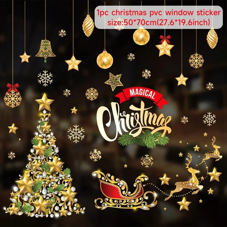 Christmas Wall & Window Stickers β Merry Christmas 2025 Home Decorations, Xmas Ornaments & New Year 2026 Gift