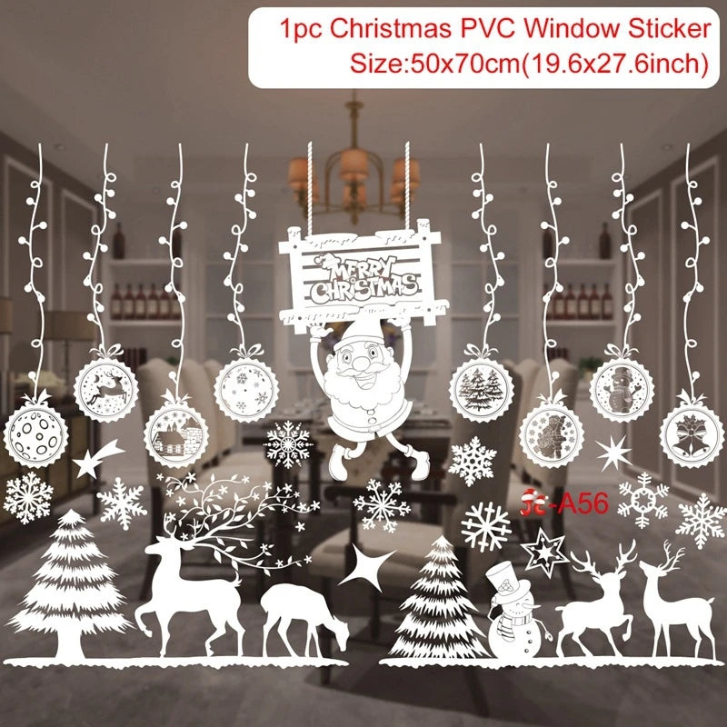 Christmas Wall & Window Stickers β Merry Christmas 2025 Home Decorations, Xmas Ornaments & New Year 2026 Gift