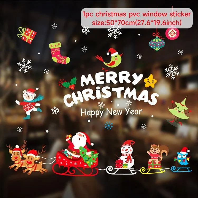 Christmas Wall & Window Stickers β Merry Christmas 2025 Home Decorations, Xmas Ornaments & New Year 2026 Gift