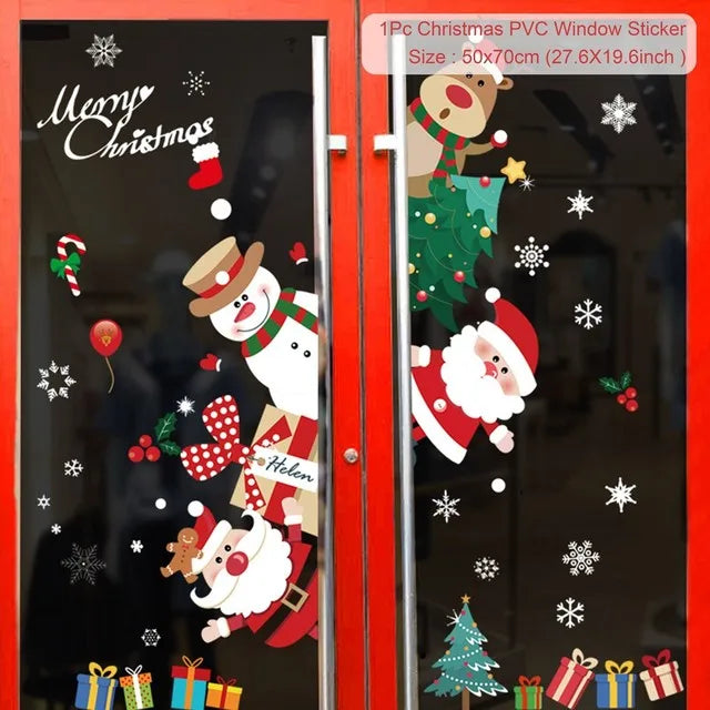 Christmas Wall & Window Stickers β Merry Christmas 2025 Home Decorations, Xmas Ornaments & New Year 2026 Gift