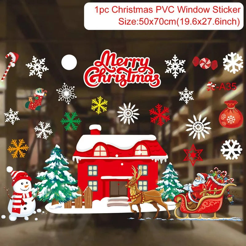 Christmas Wall & Window Stickers β Merry Christmas 2025 Home Decorations, Xmas Ornaments & New Year 2026 Gift