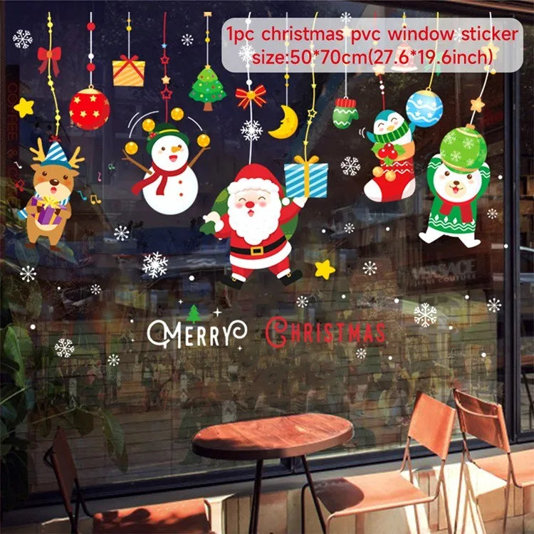 Christmas Wall & Window Stickers β Merry Christmas 2025 Home Decorations, Xmas Ornaments & New Year 2026 Gift